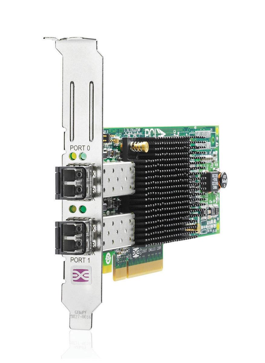 AJ763B HP StorageWorks 82E Dual Ports Fibre Channel 8Gbps PCI Express Short Wave HBA Controller Card