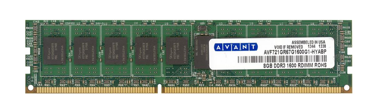 AVF721GR67G1600G1-HYABP Avant 8GB PC3-12800 DDR3-1600MHz ECC Registered CL11 240-Pin DIMM Dual Rank Memory Module