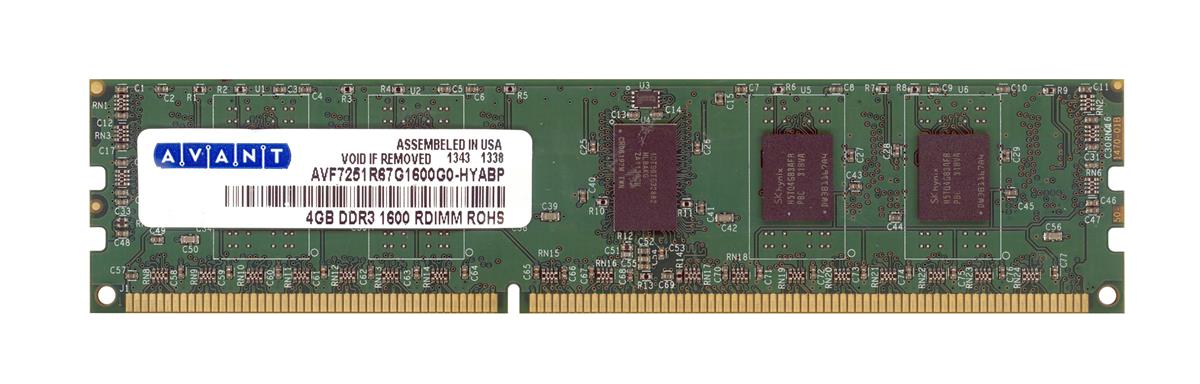 AVF7251R67G1600G0-HYABP Avant 4GB PC3-12800 DDR3-1600MHz ECC Registered CL11 240-Pin DIMM 1.35V Low Voltage Memory Module