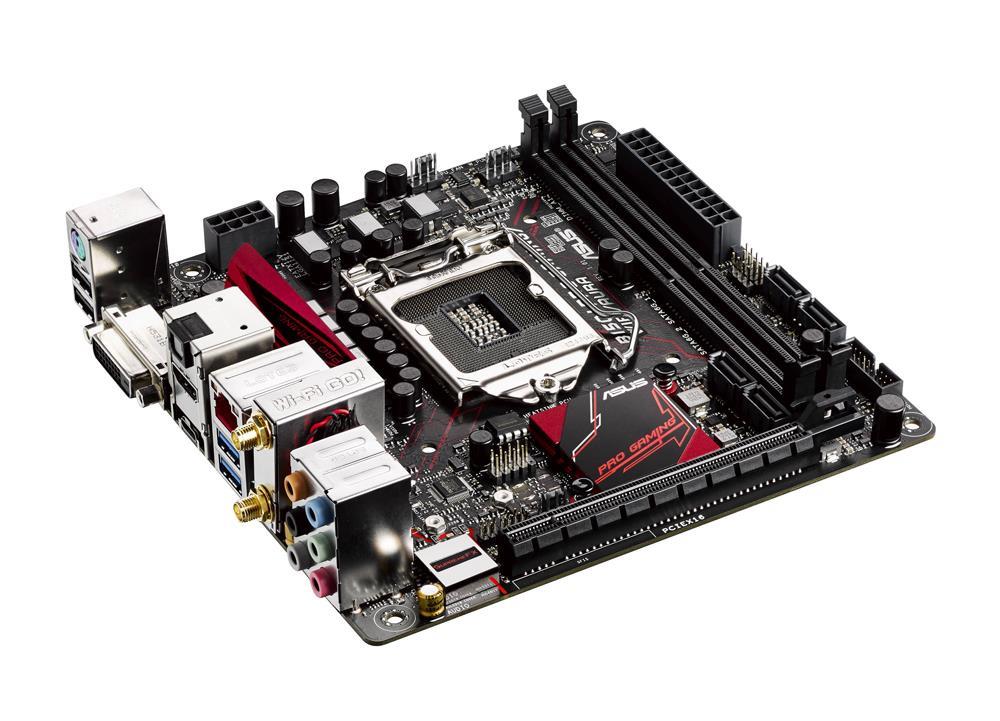 B150I PRO GAMING/AURA ASUS Socket LGA 1151 Intel B150 Chipset Core i7 / i5 i3 / Pentium / Celeron Processors Support DDR4 2x DIMM 4x SATA 6.0Gb/s Mini-ITX Motherboard (Refurbished)