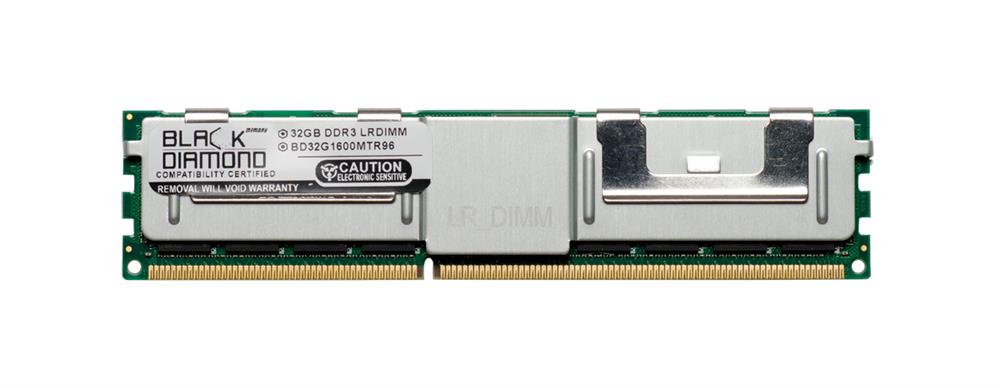 BD32G1600MTR96 Black Diamond 32GB PC3-12800 DDR3-1600MHz ECC Registered CL11 240-Pin Load Reduced DIMM Quad Rank 1.35V Low Voltage Memory Module