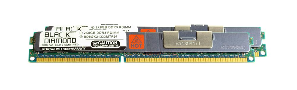 BD8GX21333MTR97 Black Diamond 16GB Kit (2 X 8GB) PC3-10600 DDR3-1333MHz ECC Registered CL9 240-Pin DIMM Very Low Profile (VLP) Single Rank Memory