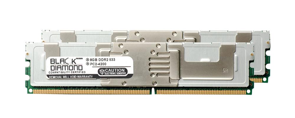 BD8GX2533MDF23 Black Diamond 16GB Kit (2 X 8GB) PC2-4200 DDR2-533MHz ECC Fully Buffered CL4 240-Pin DIMM Memory