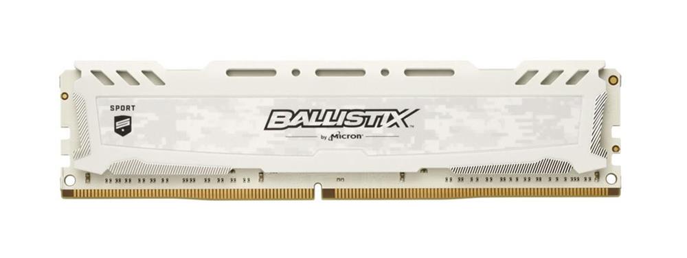 BLS16G4D26BFSC Crucial Ballistix Sport LT White 16GB PC4-21300 DDR4-2666MHz non-ECC Unbuffered CL16 (16-18-18) 288-Pin DIMM 1.2V Memory Module