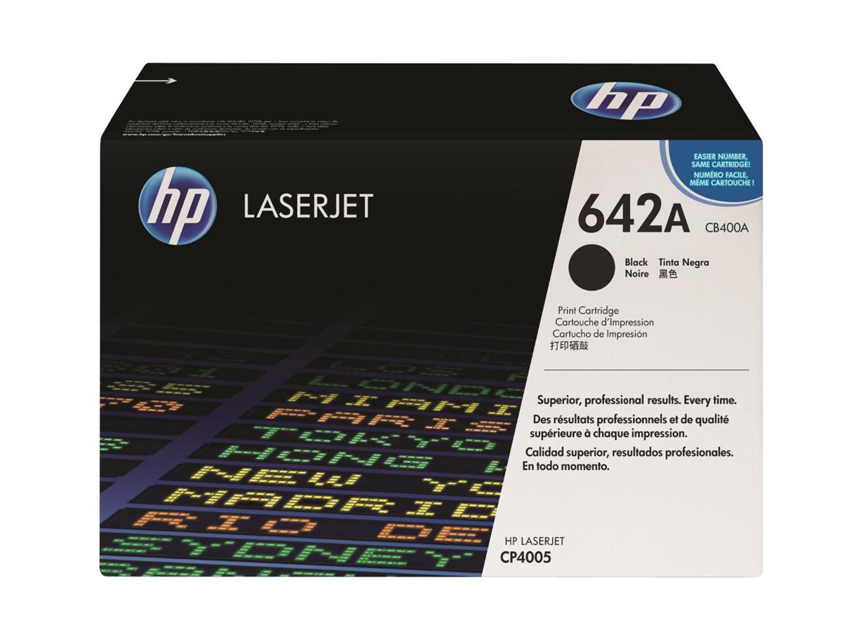 CB400A-C HP 642A Black Toner Cartridge for Color LaserJet CP4005 Series Printer