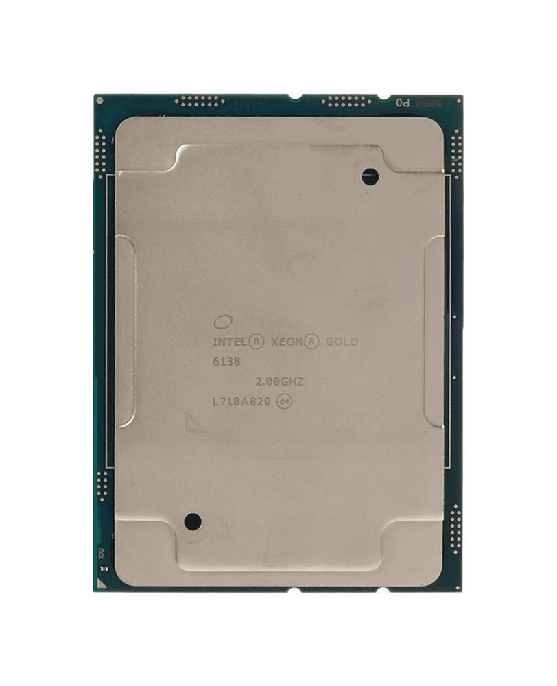 CD8067303406100 Intel Xeon Gold 6138 20-Core 2.00GHz 10.40GT/s UPI 27.5MB L3 Cache Socket LGA3647 Processor