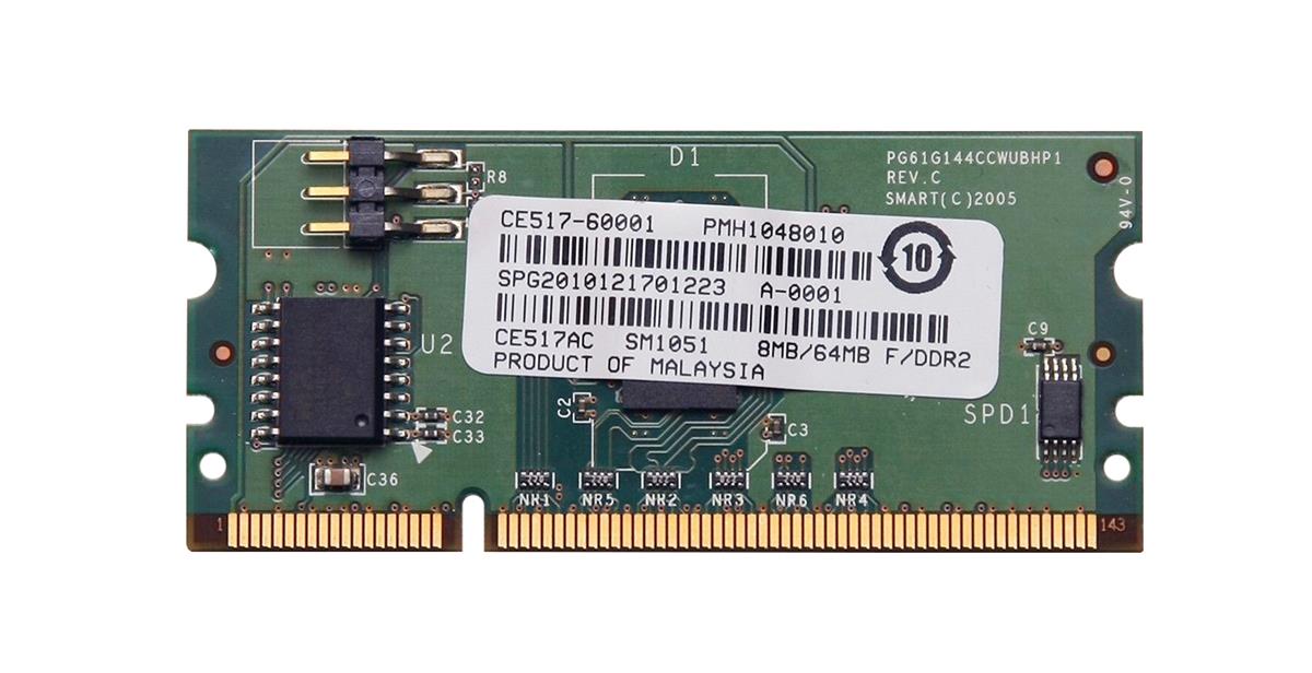CE517AC HP 8MB/ 64MB Memory Module (8MB/ 64MB 16 Bit Flash/ DDR2 So DIMM) Hewlett-packard