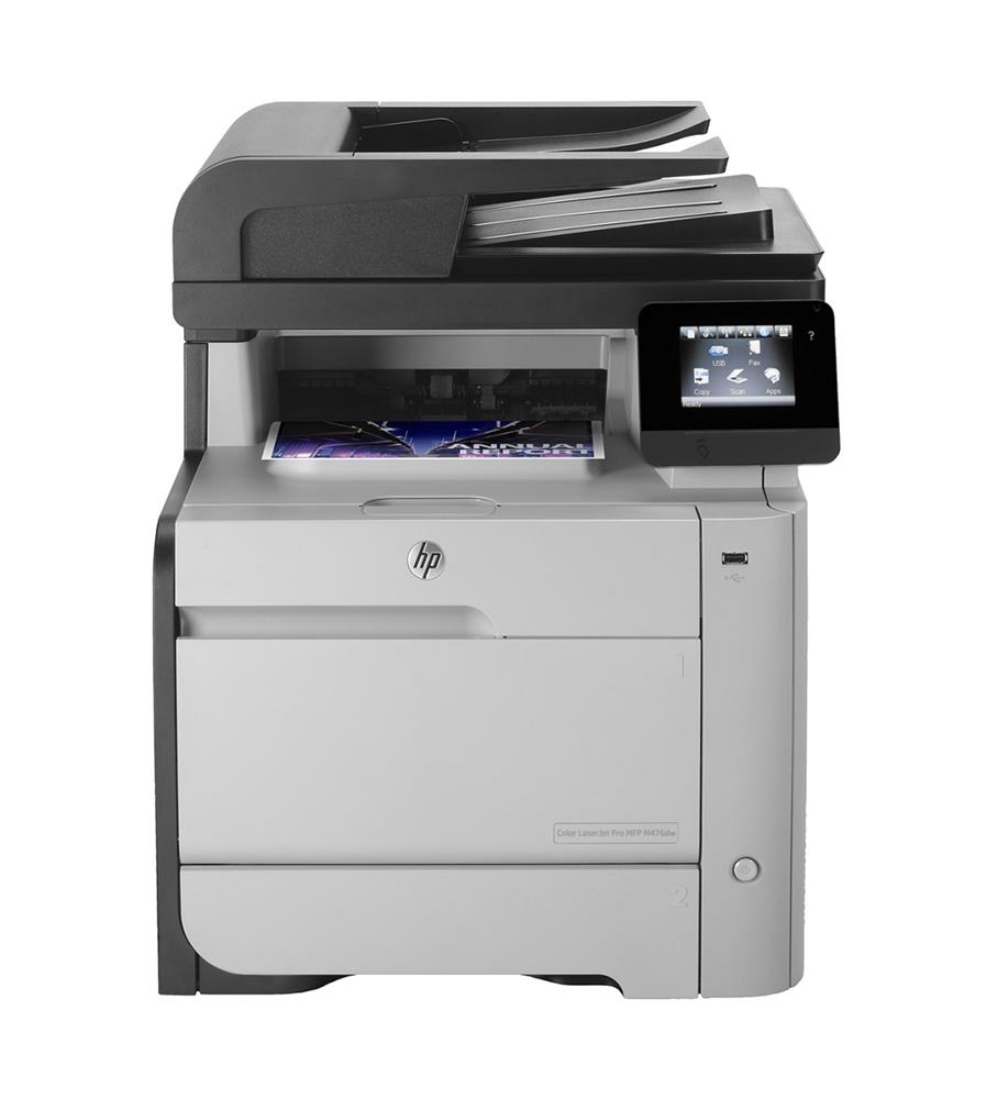 CF387A#BGJ HP Color LaserJet Pro M476dw Laser Multifunction Printer 21ppm 300-Sheets 1200dpi x 1200dpi 256MB Memory Wired, LAN, Wifi, USB 2.0 (Refurbished)