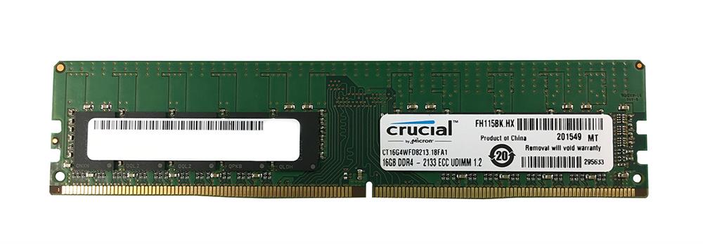 CT16G4WFD8213 Crucial 16GB PC4-17000 DDR4-2133MHz ECC Unbuffered CL15 288-Pin DIMM 1.2V Dual Rank Memory Module