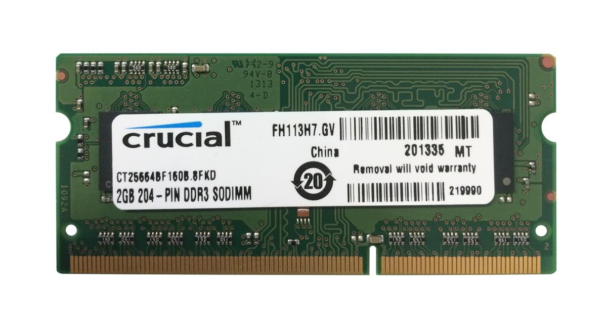 M4L-PC31600ND3D811SL-2G M4L Certified 2GB 1600MHz DDR3 PC3-12800 Non-ECC CL11 204-Pin Dual Rank x8 1.35V Low Voltage SoDimm