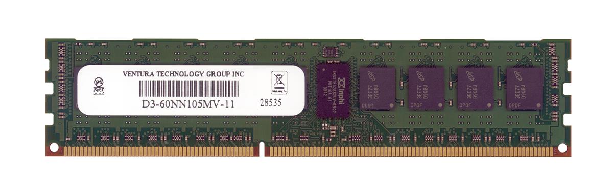 D3-60NN105MV-11 Ventura 8GB PC3-12800 DDR3-1600MHz ECC Registered CL11 240-Pin DIMM Memory Module