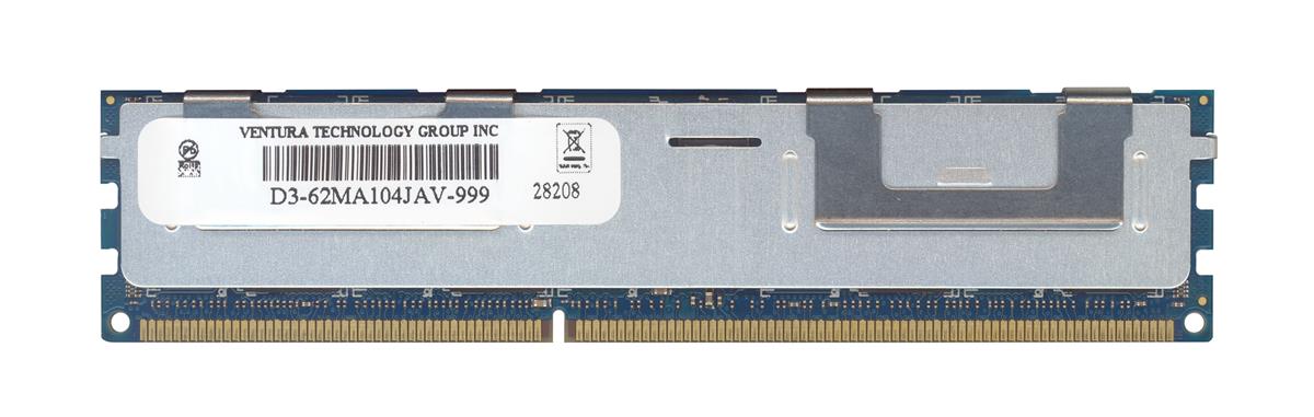 D3-62MA104JAV-999 Ventura 16GB PC3-10600 DDR3-1333MHz ECC Registered CL9 240-Pin DIMM Dual Rank Memory Module