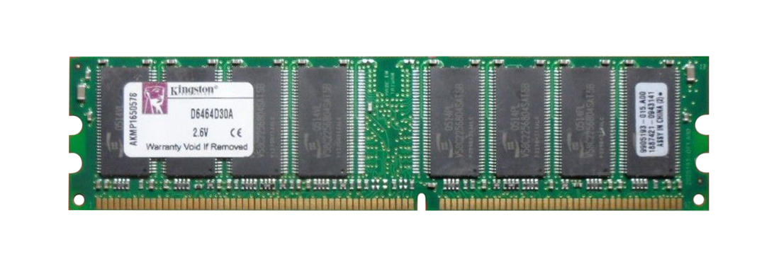 D6464D30A Kingston 512MB PC3200 DDR-400MHz non-ECC Unbuffered CL3 184-Pin DIMM Memory Module 91.AD346.006; ME.DT4PD.512; 5000694; PK-UG-ME010; PCVA-MM512F