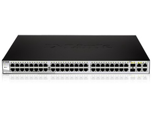 DES-1210-52_BIN1 D-Link Web Smart 48-Ports 10/100 Switch with (2) 10/ 100/ 1000Base-T Ports and 2 Combo SFP Slots (Refurbished)