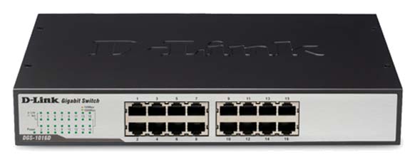 DGS-1016DBIN1 D-Link 16-Ports x 10/ 100/ 1000Base-T Unmanaged Layer 2 Switch (Refurbished)