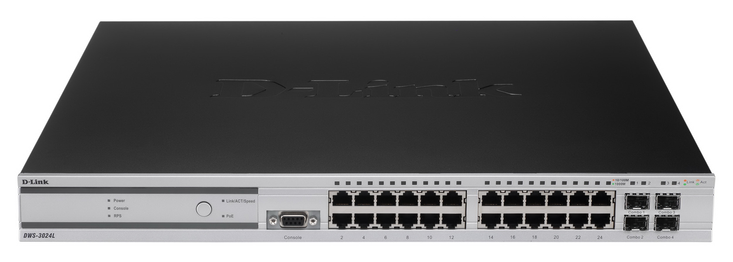 DWS-3024L D-Link Managed 24-Ports Gigabit L2+ Unified Wireless PoE Switch with 4 Combo SFP (Refurbished)