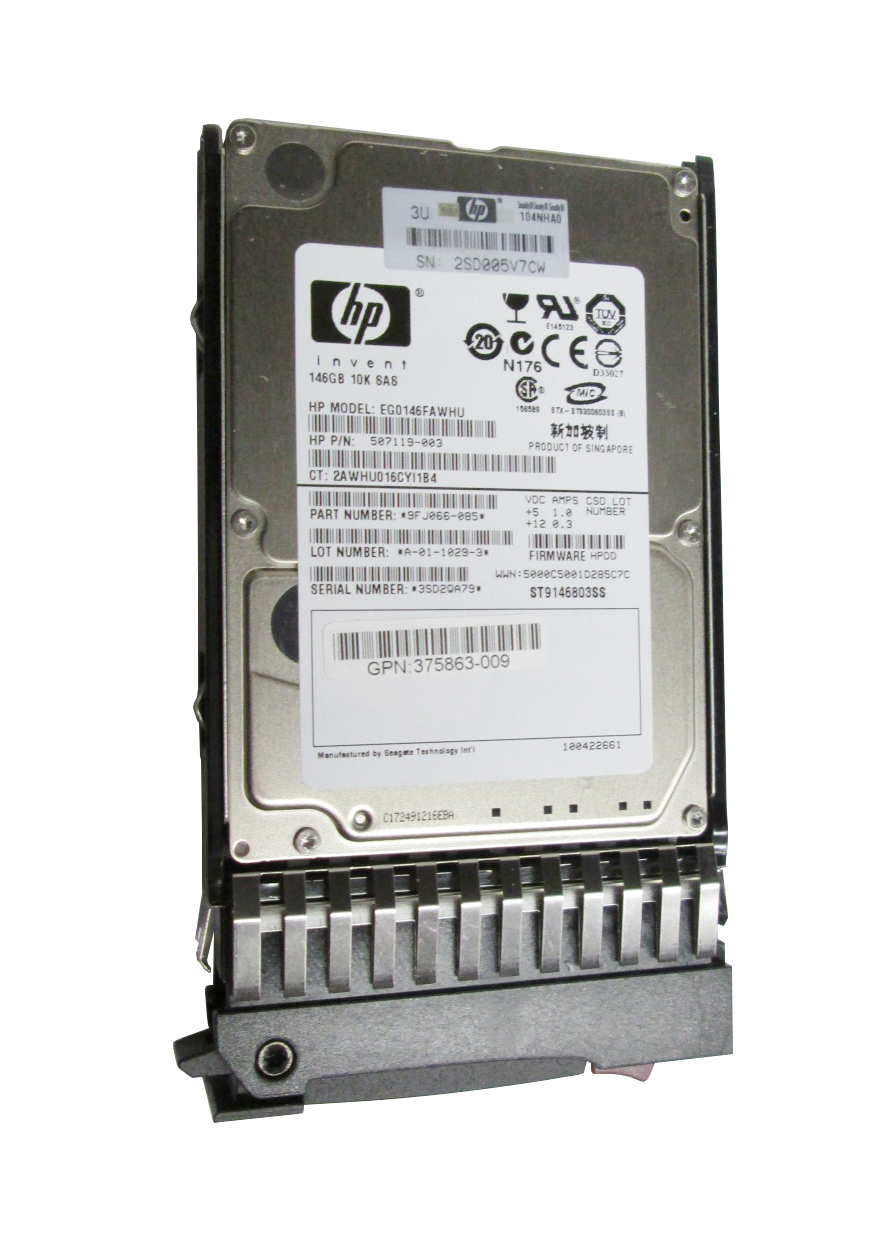 EG0146FAWHU HP 146GB 10000RPM SAS 6Gbps Dual Port Hot Swap 2.5-inch Internal Hard Drive