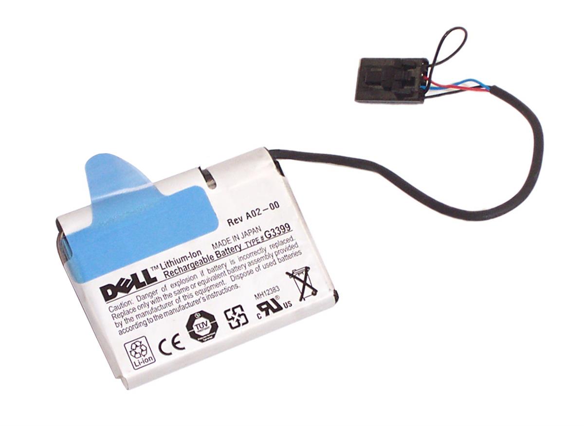 G33995IN Dell 3.7V 6MM Lithium Battery for PowerEdge 1850, 2800, 2850, 6800, 6850 (Refurbished)