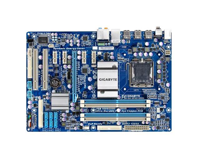 GA-EP45-UD3L Gigabyte P45/ICH10 Chipset Socket LGA775 Intel Core 2 Extreme/ Core 2 Quad/ Core 2 Duo/ Pentium Dual Core/ Celeron Processors Support ATX Motherboard (Refurbished) 