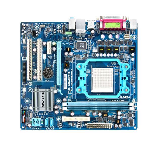 GA-M68M-S2 Gigabyte Socket AM2 Nvidia GeForce 7025/nForce 630a Chipset AMD Phenom II/ AMD Athlon II/ AMD Athlon/ AMD Sempron Processors Support DDR2 2x DIMM 2x SATA 3.0Gb/s Micro-ATX Motherboard (Refurbished)