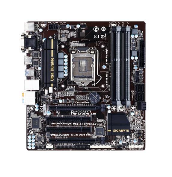 GA-Z87M-D3H Gigabyte Socket LGA 1150 Intel Z87 Express Chipset Core i7 / i5 / i3 / Pentium / Celeron Processors Support DDR3 4x DIMM 6x SATA 6.0Gb/s Micro-ATX Motherboard (Refurbished)