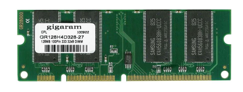 GR128H4D328-27 Gigaram 128MB PC2700 DDR-333MHz non-ECC Unbuffered CL2.5 200-Pin SoDimm Memory Module