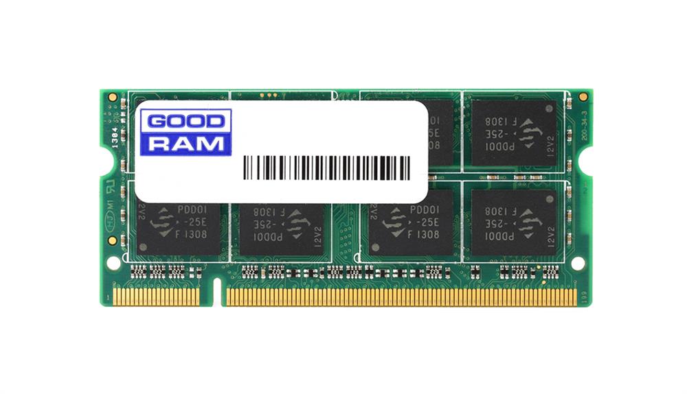 GR800S264L5/4G GOODRAM 4GB PC2-6400 DDR2-800MHz non-ECC Unbuffered CL5 200-Pin SoDimm Dual Rank Memory Module