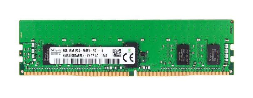 HMA81GR7AFR8N-VK Hynix 8GB PC4-21300 DDR4-2666MHz Registered ECC CL19 288-Pin DIMM 1.2V Single Rank Memory Module