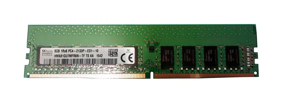 HMA81GU7MFR8N-TF Hynix 8GB PC4-17000 DDR4-2133MHz ECC Unbuffered CL15 288-Pin DIMM 1.2V Single Rank Memory Module