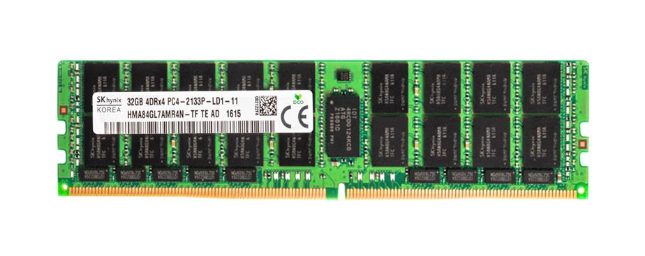 HMA84GL7AMR4N-TF Hynix 32GB PC4-17000 DDR4-2133MHz ECC Registered CL15 288-Pin Load Reduced DIMM 1.2V Quad Rank Memory Module