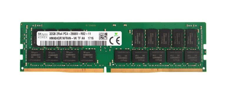 HMA84GR7AFR4N-VKTF Hynix 32GB PC4-21300 DDR4-2666MHz Registered ECC CL19 288-Pin DIMM 1.2V Dual Rank Memory Module