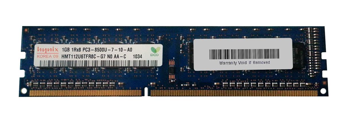 HMT112U6TFR8C-G7 Hynix 1GB PC3-8500 DDR3-1066MHz non-ECC Unbuffered CL7 240-Pin DIMM Single Rank Memory Module