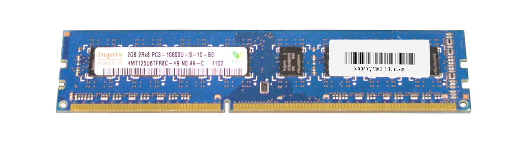 HMT125U6TFR8C-H9 Hynix 2GB PC3-10600 DDR3-1333MHz non-ECC Unbuffered CL9 240-Pin DIMM Dual Rank Memory Module