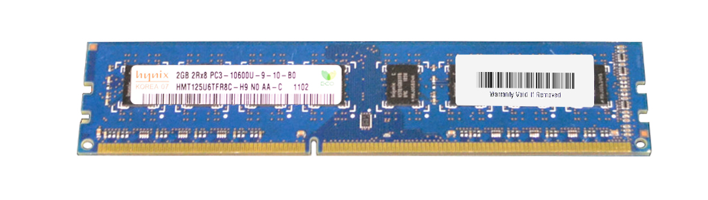 HMT125U6TFR8C-H9N0 Hynix 2GB PC3-10600 DDR3-1333MHz non-ECC Unbuffered CL9 240-Pin DIMM Dual Rank Memory Module