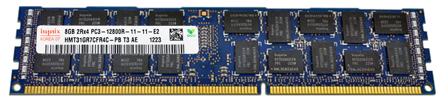 HMT31GR7CFR4C-PBT3-AE Hynix 8GB PC3-12800 DDR3-1600MHz ECC Registered CL11 240-Pin DIMM Dual Rank Memory Module