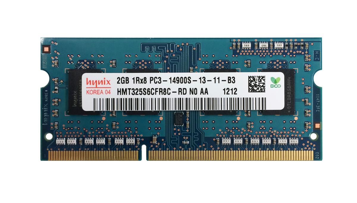 HMT325S6CFR8C-RD Hynix 2GB PC3-14900 DDR3-1866MHz non-ECC Unbuffered CL13 204-Pin SoDimm Single Rank Memory Module