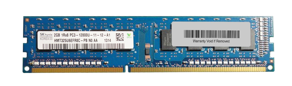 HMT325U6EFR8C-PBN0-AA Hynix 2GB PC3-12800 DDR3-1600MHz non-ECC Unbuffered CL11 240-Pin DIMM Single Rank Memory Module