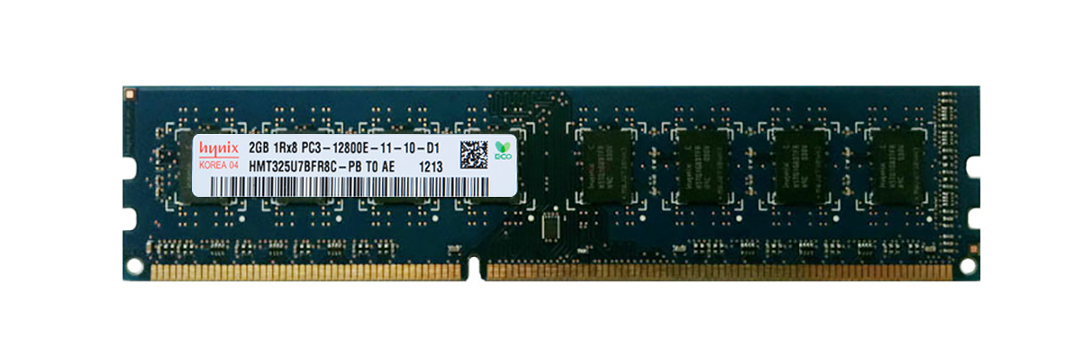 HMT325U7BFR8C-PBT0-AE Hynix 2GB PC3-12800 DDR3-1600MHz ECC Unbuffered CL11 240-Pin DIMM Single Rank Memory Module