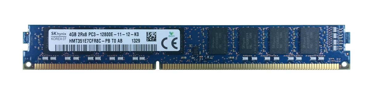 HMT351E7CFR8C-PBT0 Hynix 4GB PC3-12800 DDR3-1600MHz ECC Unbuffered CL11 240-Pin DIMM Very Low Profile (VLP) Memory Module