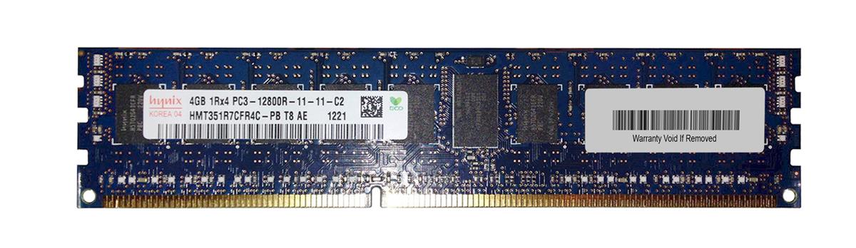 HMT351R7CFR4C-PBT8 Hynix 4GB PC3-12800 DDR3-1600MHz ECC Registered CL11 240-Pin DIMM Single Rank Memory Module