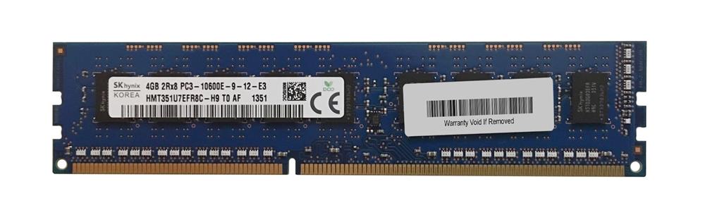 HMT351U7EFR8C-H9T0 Hynix 4GB PC3-10600 DDR3-1333MHz ECC Unbuffered CL9 240-Pin DIMM Dual Rank Memory Module