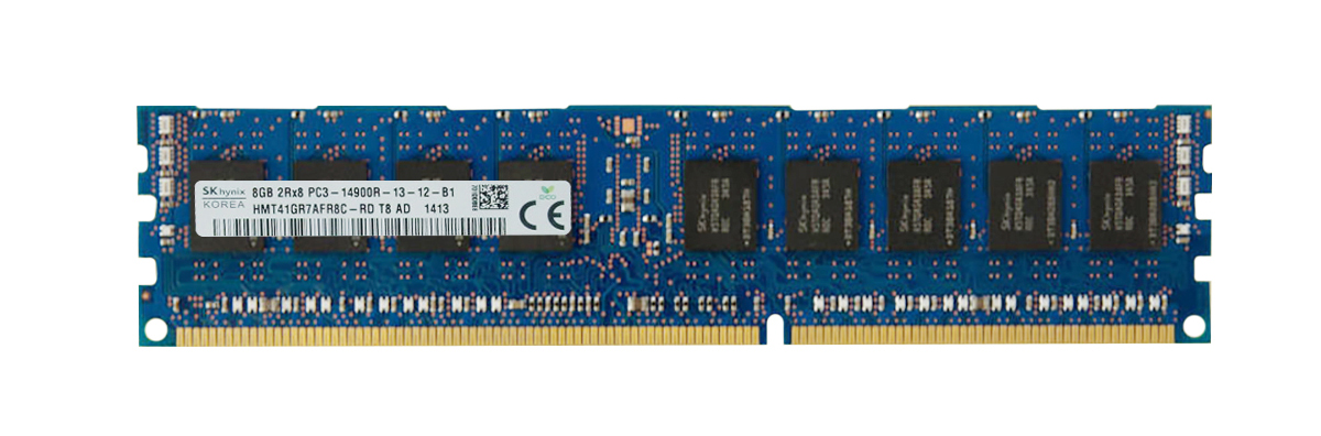 HMT41GR7AFR8C-RD Hynix 8GB PC3-14900 DDR3-1866MHz ECC Registered CL13 240-Pin DIMM Dual Rank Memory Module
