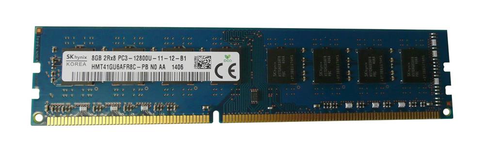 HMT41GU6AFR8C-PBN0-AA Hynix 8GB PC3-12800 DDR3-1600MHz non-ECC Unbuffered CL11 240-Pin DIMM Dual Rank Memory Module