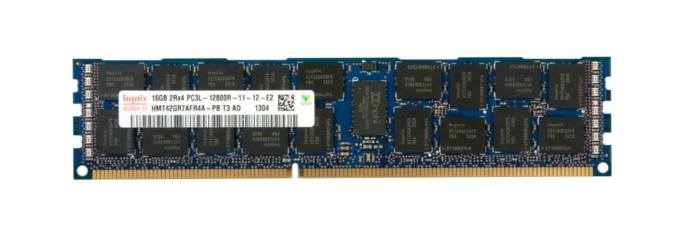HMT42GR7AFR4A-PBT3 Hynix 16GB PC3-12800 DDR3-1600MHz ECC Registered CL11 240-Pin DIMM 1.35V Low Voltage Dual Rank Memory Module