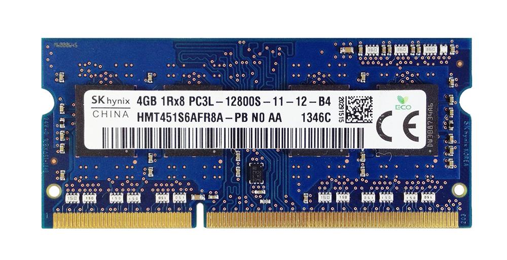 HMT451S6AFR8A-PB Hynix 4GB PC3-12800 DDR3-1600MHz non-ECC Unbuffered CL11 204-Pin SoDimm 1.35V Low Voltage Single Rank Memory Module