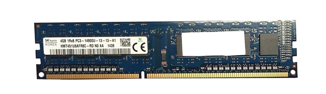 HMT451U6AFR8C-RDN0 Hynix 4GB PC3-14900 DDR3-1866MHz non-ECC Unbuffered CL13 240-Pin DIMM Single Rank Memory Module