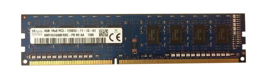 HMT451U6BFR8C-PBN0 Hynix 4GB PC3-12800 DDR3-1600MHz non-ECC Unbuffered CL11 240-Pin DIMM Single Rank Memory Module