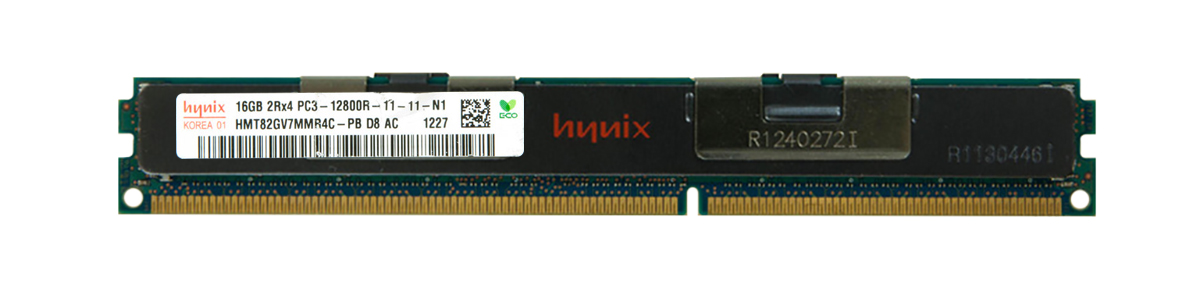 HMT82GV7MMR4C-PBD8 Hynix 16GB PC3-12800 DDR3-1600MHz ECC Registered CL11 240-Pin DIMM Very Low Profile (VLP) Dual Rank Memory Module