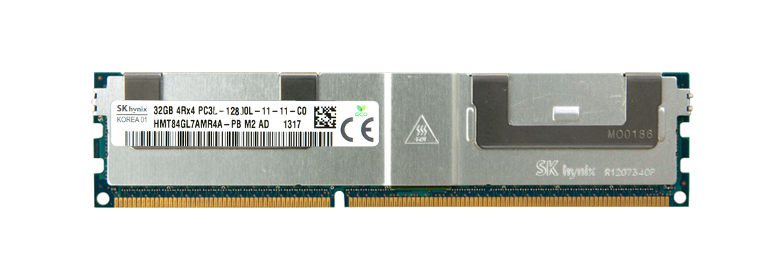 HMT84GL7AMR4A-PBM2-AD Hynix 32GB PC3-12800 DDR3-1600MHz ECC Registered CL11 240-Pin Load Reduced DIMM 1.35V Low Voltage Quad Rank Memory Module