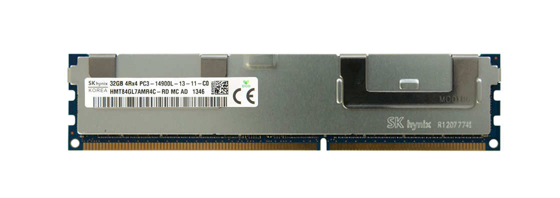 HMT84GL7AMR4C-RDMC-AD Hynix 32GB PC3-14900 DDR3-1866MHz ECC Registered CL13 240-Pin Load Reduced DIMM Quad Rank Memory Module